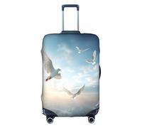 Hgvcse Travel Flock Of Birds - Copertura protettiva per valigia, 45-81 cm, accessorio essenziale, bianco, piccolo, Bianco, Small