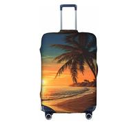 Hgvcse Travel Illustration Of Palm Trees - Copertura per valigia, 45-81 cm, accessorio essenziale, bianco, piccolo, Bianco, Small