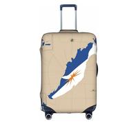 Hgvcse Travel Marshall Islands Flag Map03 - Copertura per valigia, 45-81 cm, accessorio essenziale per le vacanze, bianco, Medium
