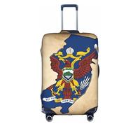 Hgvcse Travel New Jersey Bandiera Mappa con Aquila Pattern Bagagli Copertura Valigia Protector 45-81 Pollici Bagaglio Vacanza Accessori Essentials, Bianco, Medio, Bianco, Medium