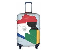 Hgvcse Travel South Sudan Flag Map01 - Copertura per valigia, 45-81 cm, accessorio essenziale per le vacanze, bianco, X-Large
