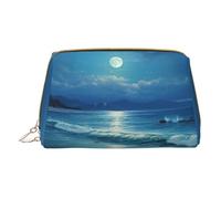 Hgvcse Trousse in pelle PVC Makeupsea Moon con cerniera, organizer da viaggio per cosmetici, uso quotidiano, colore bianco, taglia unica, Bianco, One Size