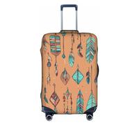 Hgvcse Viaggio Colorato Disegnato A Mano Piume Copertura Dei Bagagli Valigia Protector 45-81 Pollice Bagagli Vacanza Accessori Essenziali, bianco, Medium