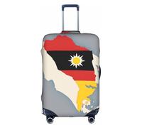 Hgvcse Viaggio Timor Est mappa di posizione con una copertura per bagagli sole valigia Protector 45-81 pollici bagagli vacanza accessori essenziali, bianco, Medium