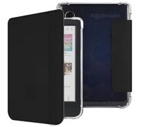 HGWALP Custodia compatibile con 6 "Kobo Clara Colour/Clara BW (2024) / Clara 2E (2022) rilasciato, cuoio PU Premium + TPU morbido trasparente copertura posteriore con sonno automatico/sveglia-BK