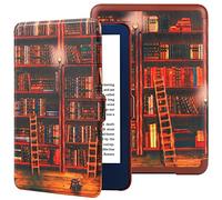 HGWALP Custodia per New Amazon Kindle 6"(11th Generazione, 2024/2021 Release), Folio ultra sottile in pelle PU con auto sleep e wake, custodia protettiva per Kindle 2024 6 pollice-Library