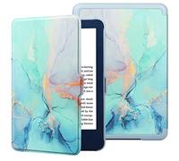 HGWALP Custodia per New Amazon Kindle 6"(11th Generazione, 2024/2021 Release), Folio ultra sottile in pelle PU con auto sleep e wake, custodia protettiva per Kindle 2024 6 pollice-Marble Blue