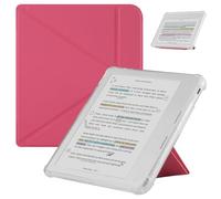 HGWALP Custodia protettiva compatibile con 7" Kobo Libra Colore (2024) / Kobo Libra 2 (2021) eReader, Clear Soft TPU Custodia posteriore con Auto Sleep/Wake e Stand,Watermelon red