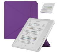 HGWALP Custodia protettiva compatibile con 7" Kobo Libra Colore (2024) / Kobo Libra 2 (2021) eReader, Clear Soft TPU Custodia posteriore con Auto Sleep/Wake e Stand,Viola