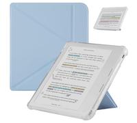 HGWALP Custodia protettiva compatibile con 7" Kobo Libra Colore (2024) / Kobo Libra 2 (2021) eReader, Clear Soft TPU Custodia posteriore con Auto Sleep/Wake e Stand,Sky Blue