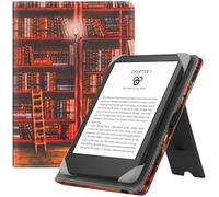 HGWALP Custodia universale per 6 pollici Paperwhite eReaders, Folio Stand Cover con cinturino compatibile con Kindle Paperwhite/Kobo/Tolino/Pocketbook/Sony 6 pollici E-Book Reader-Library