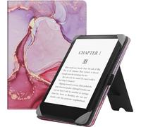 HGWALP Custodia universale per 6 pollici Paperwhite eReaders, Folio Stand Cover con cinturino compatibile con Kindle Paperwhite/Kobo/Tolino/Pocketbook/Sony 6 pollici E-Book Reader-Marble Pink