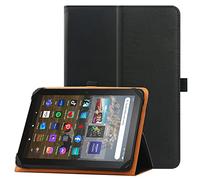HGWALP Custodia universale per 7 pollici 8 pollici Tablet, Stand Folio Custodia universale Copertura protettiva per 7 "8" Tablet, con fissaggio regolabile Silicone Band e supporto-Black