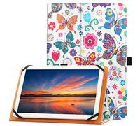 HGWALP Custodia universale per tablet da 9" -11" pollici, Folio Custodia protettiva universale per tablet da 9",9.7",10", 10.1", 10.5", 11.1",con cinturino a mano e funzione stand-Farfalla