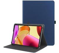 HGWALP Custodia universale per Tablet da 9-11 pollici，Multi-Viewing Angles PU Leather Stand Folio Cover con Porta Penna per 9 "10.1" 10.5 "11" Touch screen Tablet-Navy
