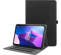 HGWALP Custodia universale per tablet da 9",9.7",10.1",10.2",10.5",10.9",11pollici,Multi-Viewing Angles Stand Cover con Cinturino per 9-11 pollici Tablet,con Fissaggio Regolabile Silicone Band-BK