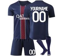 HGWOPGASD 24/25/26 Maglie Home & Away Kit da Calcio Personalizzati Pantaloncini+Magliette+Calzettoni per Bambini 3 Set Kit da Calcio per Adulti A01