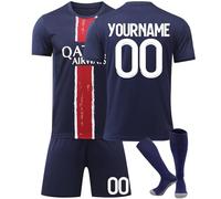 HGWOPGASD 24/25/26 Maglie Home & Away Kit da calcio personalizzati Pantaloncini+magliette+calzettoni per bambini 3 set Kit da calcio per adulti A02