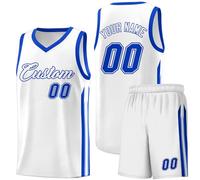 HGWOPGASD Maglia e Pantaloncini da Basket 2 Set Maglie da Basket Personalizzate Tuta con Nome e Numero della Squadra per Adulti e Bambini A02