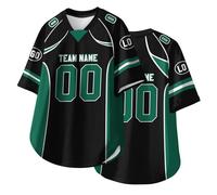 HGWOPGASD Maglie da Rugby Personalizzate con Nome, Numero e Logo per Adulti, Ragazzi e Bambini in età prescolare, Maglie da Football Americano Personalizzate, Maglia a Maniche Corte A03