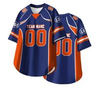 HGWOPGASD Maglie da Rugby Personalizzate con Nome, Numero e Logo per Adulti, Ragazzi e Bambini in età prescolare, Maglie da Football Americano Personalizzate, Maglia a Maniche Corte A08