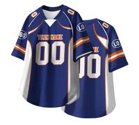 HGWOPGASD Maglie da Rugby Personalizzate con Nome, Numero e Logo per Adulti, Ragazzi e Bambini in età prescolare, Maglie da Football Americano Personalizzate, Maglia a Maniche Corte A04