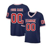 HGWOPGASD Maglietta da Calcio Personalizzata Maglie da Gioco di Football Americano Personalizzate con Nome e Numero Maglietta Personalizzata per Bambini Adulti A01