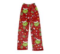 HGWOPGASD Pantaloni Y2K Il Grinch Costume Pigiama del Grinch Donna Pigiama in Pile Donna Pantaloni del Pigiama Pigiama Peloso Il Grinch Costume di Grinch Il Grinch Pigiami Soffici da Donna Pigiama