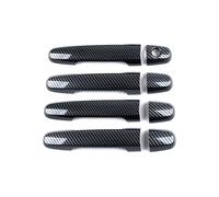 HGYFS5 Adesivo Antigraffio Per Toyota Avensis T250 2004-2008 Maniglia Esterna 1 Foro & Fascia Decorativa Pellicola Protettiva Antigraffio Con Kit Montaggio(Modello in fibra di carbonio)