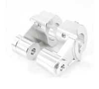 HGYGKFBFMK Rialzi Manubrio Moto Supporto per Barra Rialzata Manubrio Moto Manubrio da 32 Mm Universale Morsetto Rialzato Manubrio Moto(Silver)
