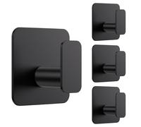 HGYNBCP Ganci autoadesivi Gancio for porta in acciaio inossidabile resistente da attaccare alla parete Nero(Black,Standard)