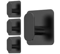 HGYNBCP Ganci autoadesivi Gancio for porta in acciaio inossidabile resistente da attaccare alla parete Nero(Black-2,Standard)