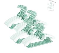 HGYZE Appendiabiti per Bambini, 28-37cmAppendini Impilabili con Gancio a Forma di Orsetto, Antiscivolo per Vestiti per Vambini Guardaroba Salvaspazio per Unisex Bambino Neonati Set di 20