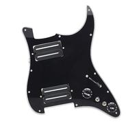 HH-Coil Splitting Battipenna Per Chitarra Elettrica Stile A Due Lame Alto Rendimento-15K Con Due Graffi Precablati Caricati Con Humbucker (Color : Bk Pickguard)