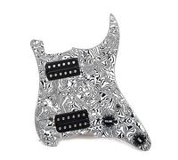 HH Guitar Pickguard Electric E Due Black Humbucker Loaded Scratchplate Precablato (Color : 05)