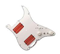 HH Guitar Pickguard Humbucker Coil Spliting Pickguard Chitarra Elettrica Scratchplate Precablato Caricato Battipenna precablati Set (Color : 03)
