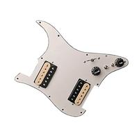 HH Guitar Pickguard Humbucker Coil Spliting Pickguard Chitarra Elettrica Scratchplate Precablato Caricato Battipenna precablati Set (Color : 02)