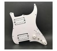 HH Guitar Pickguard Humbucker Coil Splitting Pickguard Battipenna Per Chitarra Elettrica Due Humbucker Loaded Scratchplate Precablato (Color : White Pickups)