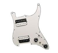 HH Guitar Pickguard Humbucker Coil Splitting Pickguard Battipenna Per Chitarra Elettrica Due Humbucker Loaded Scratchplate Precablato (Color : Bk and White)