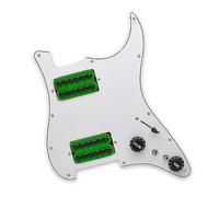 HH Loaded Prewired Scratchplate Two Humbucker Coil Splitting HH Guitar Pickguard Battipenna Per Chitarra Elettrica (Color : Green Pickups)