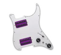 HH Loaded Prewired Scratchplate Two Humbucker Coil Splitting HH Guitar Pickguard Battipenna Per Chitarra Elettrica (Color : Purple Pickups)