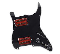 HH Loaded Prewired Scratchplate Two Humbucker Coil Splitting HH Guitar Pickguard Battipenna Per Chitarra Elettrica (Color : Bk crimson Pickups)