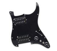 HH Loaded Prewired Scratchplate Two Humbucker Coil Splitting HH Guitar Pickguard Battipenna Per Chitarra Elettrica (Color : Bk Pickups)