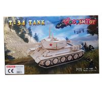 HH Puzzle legno Woodcraft construction kit emi power carro armato T 34 tank