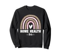 HHA Home Health Aide Healthcare Apprezzamento Leopard Rainbow Felpa