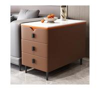 Hhaoran-9868 Credenza a buffet Credenza mobile portaoggetti for divano credenza stretta for soggiorno credenza con secchiello in legno massello a 3 cassetti Mobile a buffet(Brown Coffee-B)