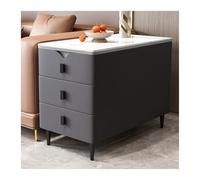 Hhaoran-9868 Credenza a buffet Credenza mobile portaoggetti for divano credenza stretta for soggiorno credenza con secchiello in legno massello a 3 cassetti Mobile a buffet(Dark Gray)