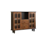 Hhaoran-9868 Mobiletto decorativo Mobile contenitore for soggiorno, credenza da pranzo in legno massello, mobiletto laterale stretto ultrasottile da 20 cm Mobiletto portaoggetti in stile fattoria