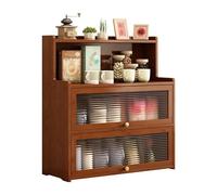 Hhaoran-9868 Mobiletto decorativo Piccola credenza for cucina, casa, credenza for tè e caffè, credenza for soggiorno, mobiletto for tazze d'acqua Mobiletto portaoggetti in stile fattoria