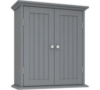 Hhaoran-9868 Mobiletto per medicinali con specchio Armadietto da parete for il bagno sopra il WC, armadietto portaoggetti salvaspazio, armadietto dei medicinali Mobiletto per bagno a parete (Gris)